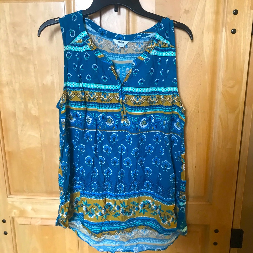 Blue Floral Sonoma Tank Top